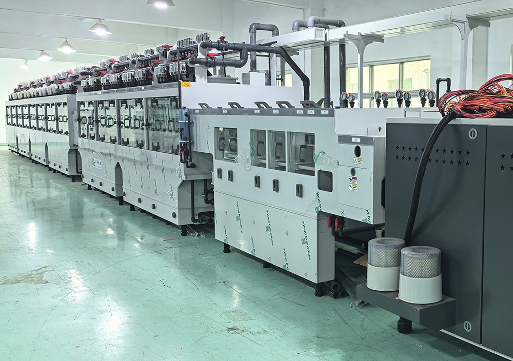 Precision chemical etching production line at Dragon Etching